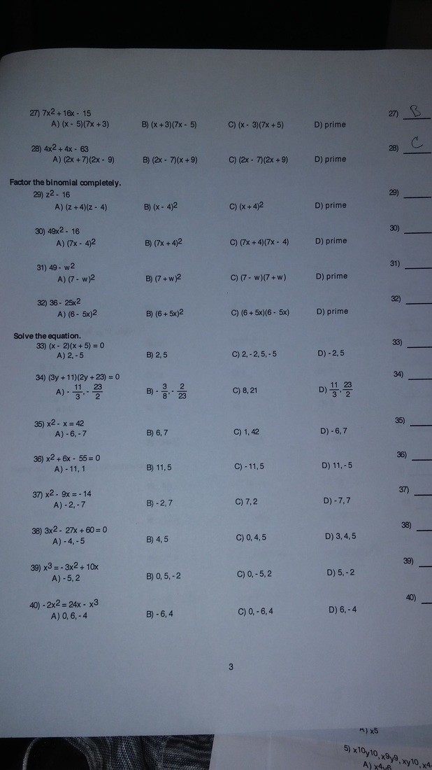 worksheets-sophomore-math